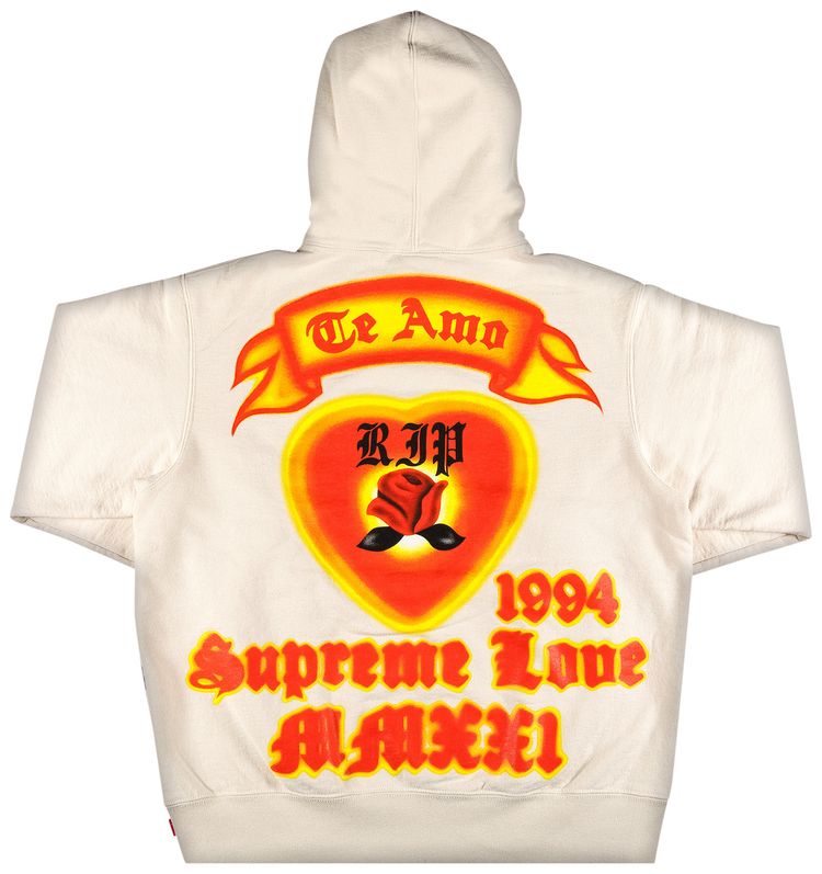 Supreme Love Hooded Sweatshirt Natural