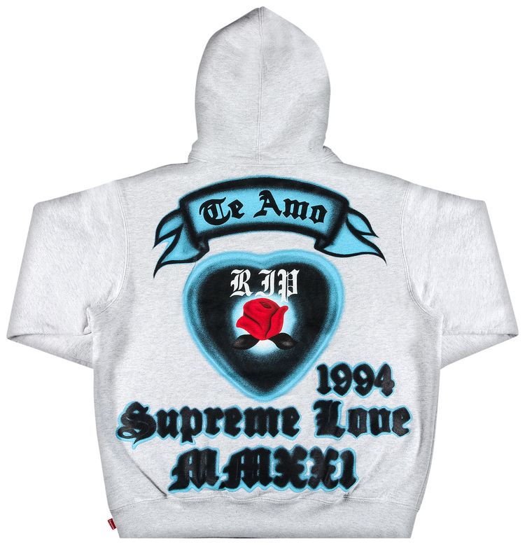 Supreme Love Hooded Sweatshirt Ash Grey