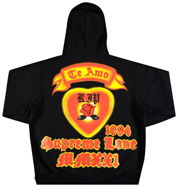Supreme Love Hooded Sweatshirt Black