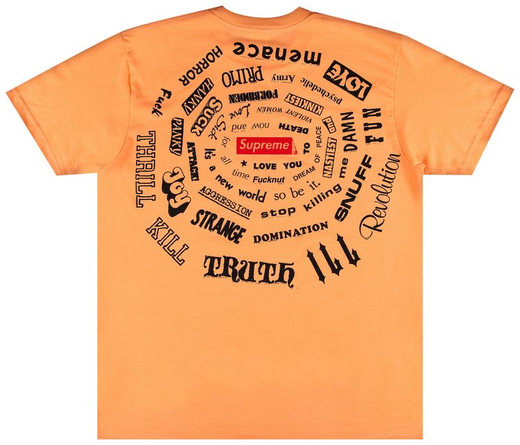 Supreme Spiral Tee Peach