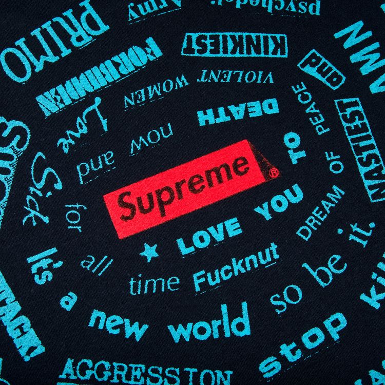 Supreme Spiral Tee Navy