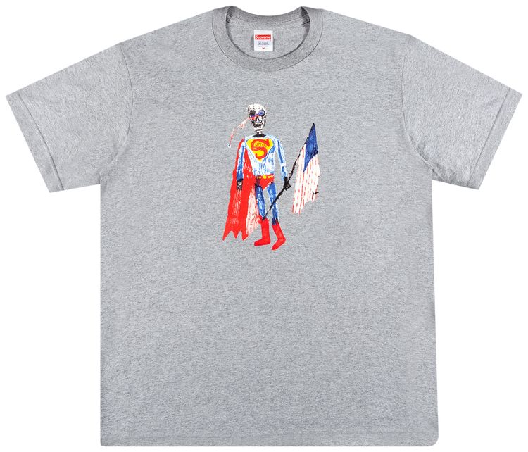 Supreme Skeleton Tee Heather Grey