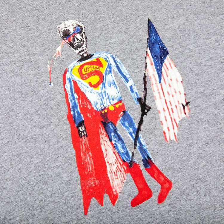 Supreme Skeleton Tee Heather Grey