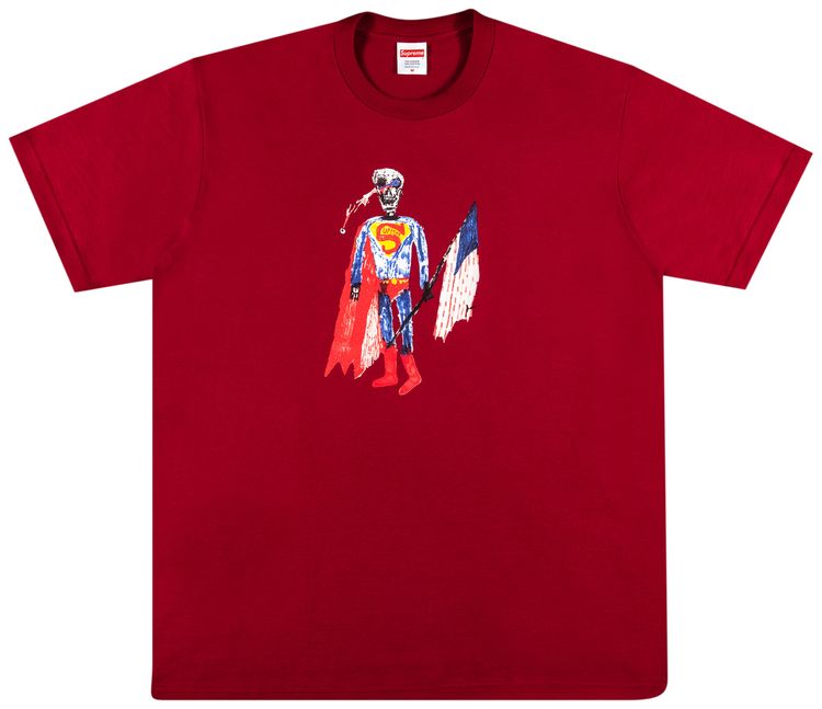 Supreme Skeleton Tee Cardinal