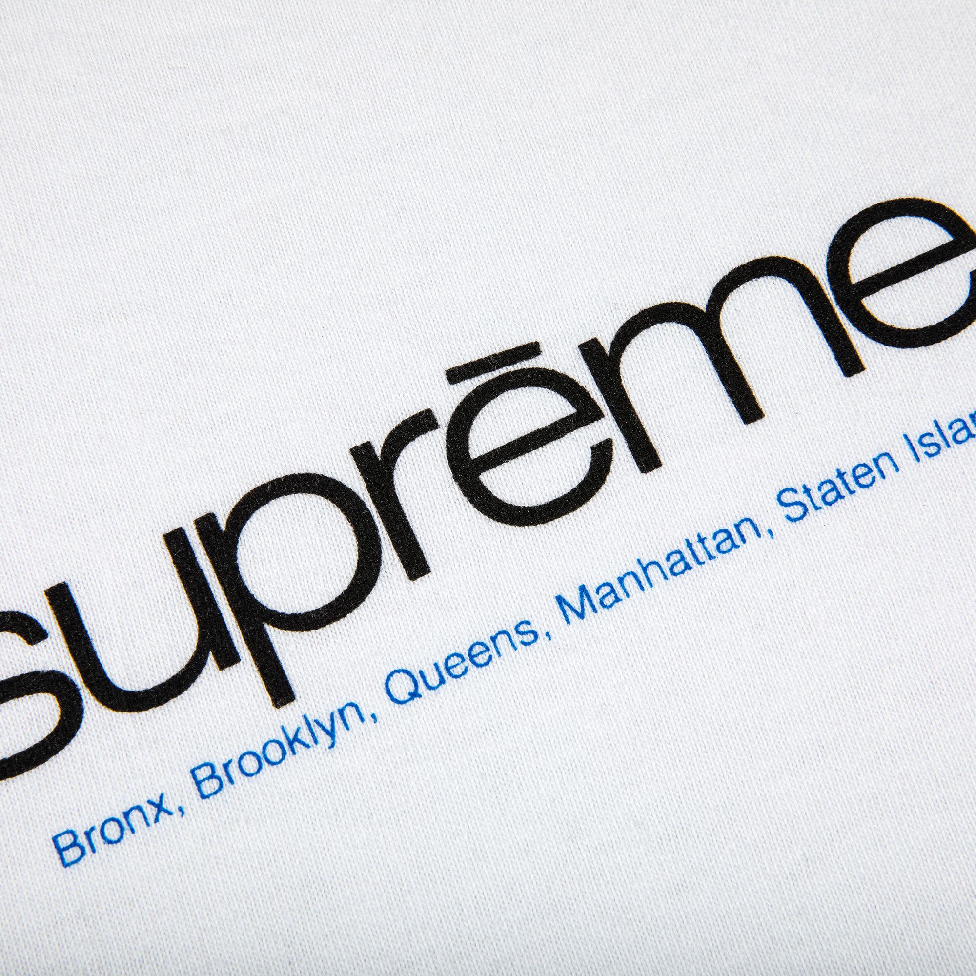 Buy Supreme Five Boroughs Tee 'White' - SS21T11 WHITE | GOAT