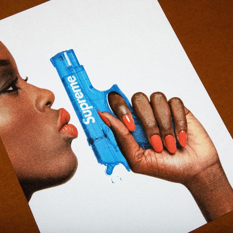 Supreme Water Pistol Tee Brown