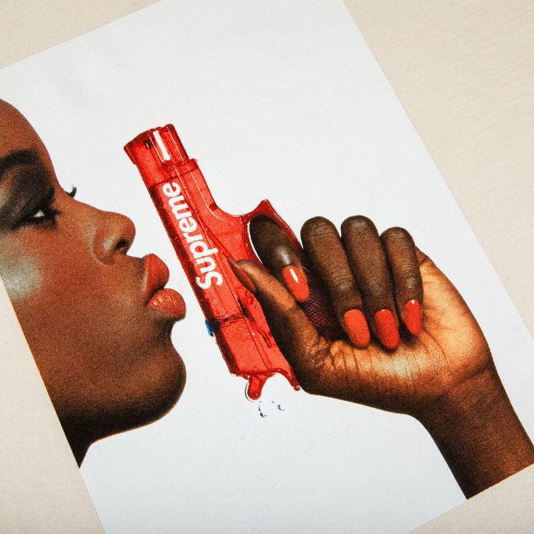 Supreme Water Pistol Tee Natural