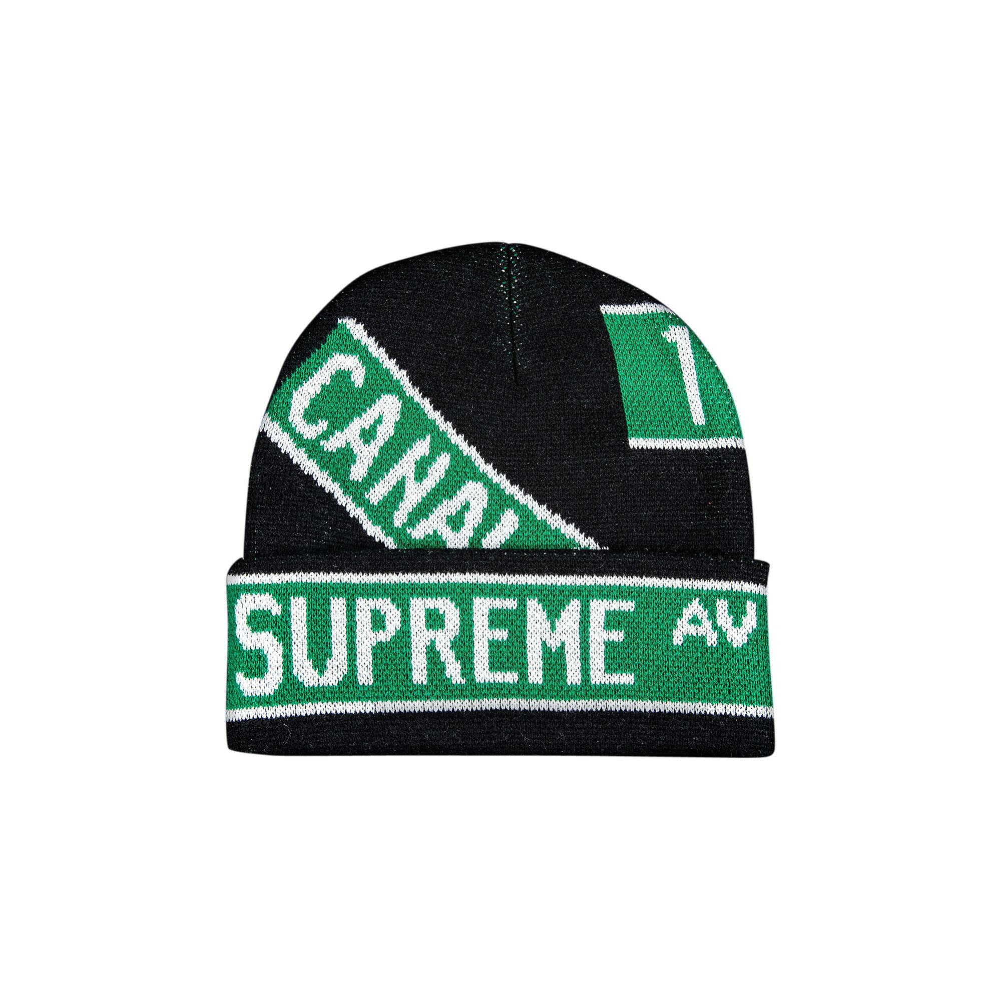 Buy Supreme Street Signs Beanie 'Black' - SS21BN16 BLACK | GOAT