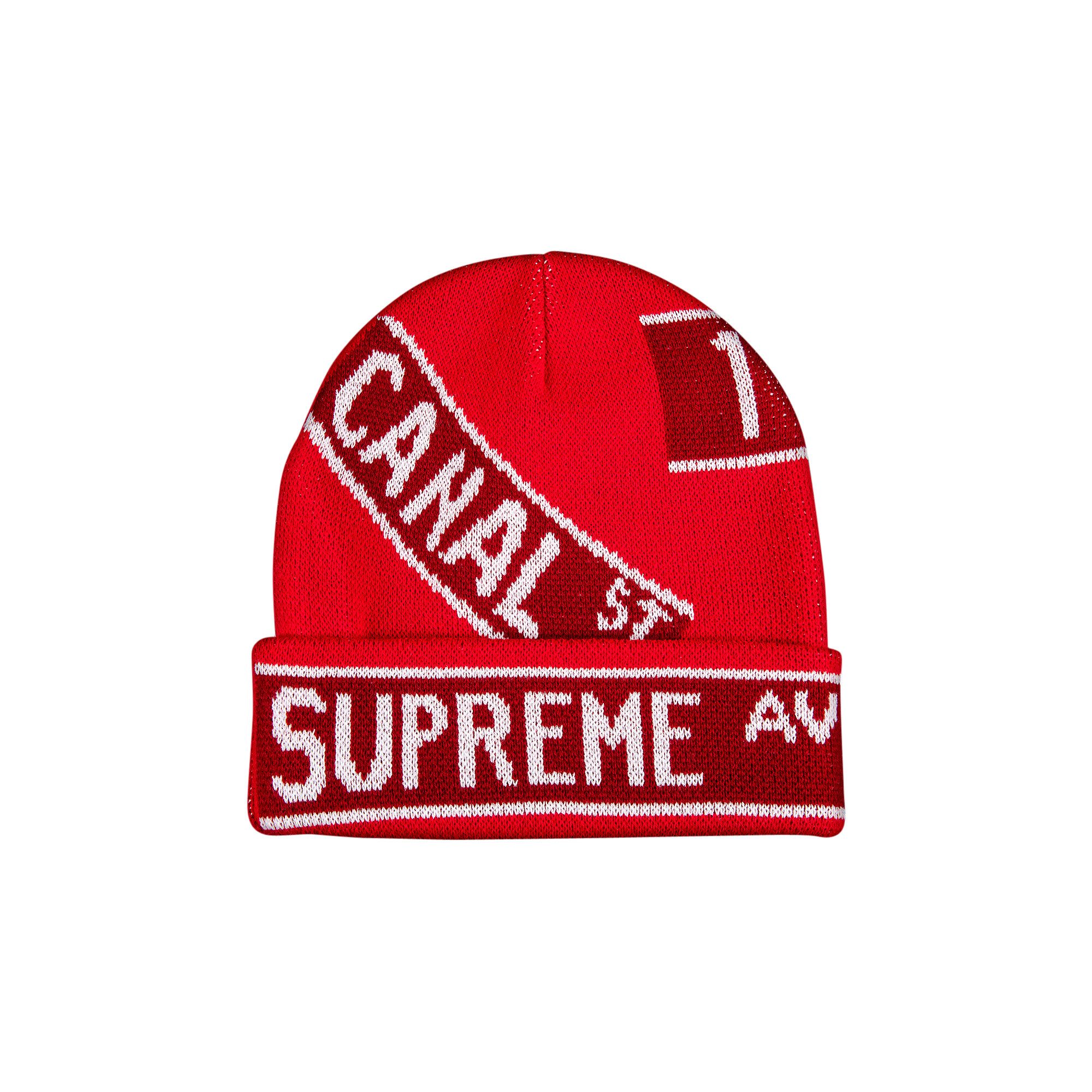 Buy Supreme Street Signs Beanie 'Red' - SS21BN16 RED | GOAT