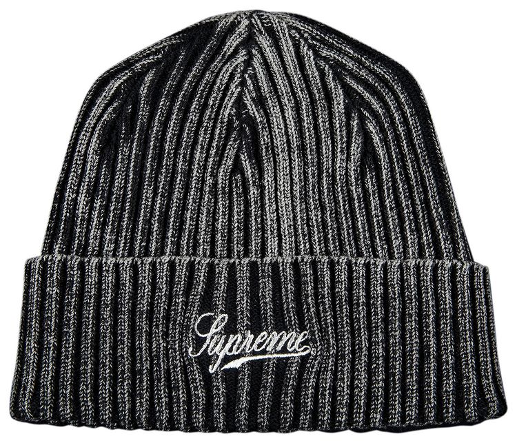 Supreme Bleached Rib Beanie Black