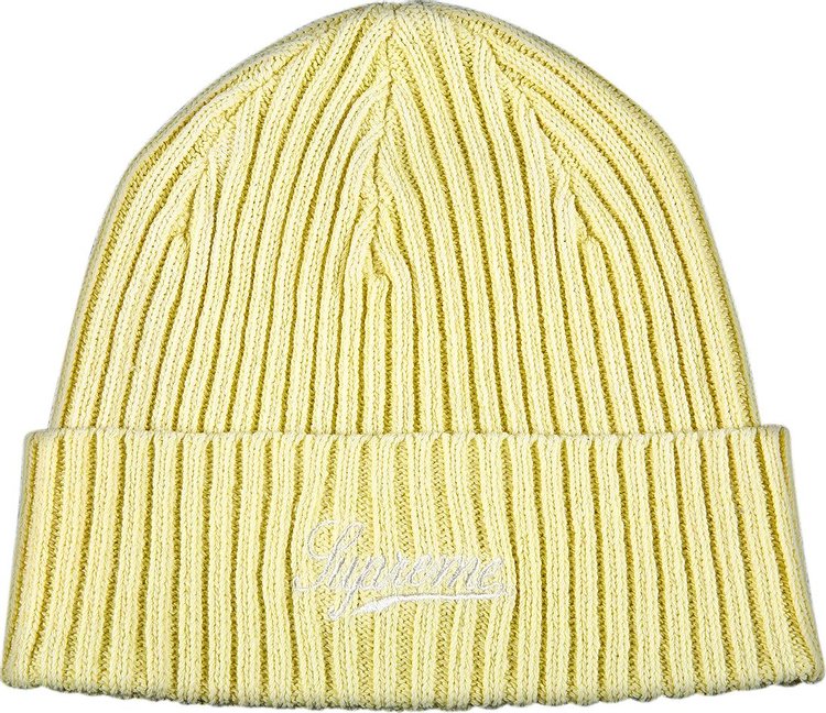 Supreme Bleached Rib Beanie Yellow