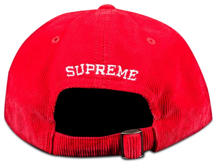 Supreme Fine Wale Corduroy S Logo 6 Panel Red