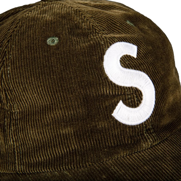 Supreme Fine Wale Corduroy S Logo 6 Panel Olive