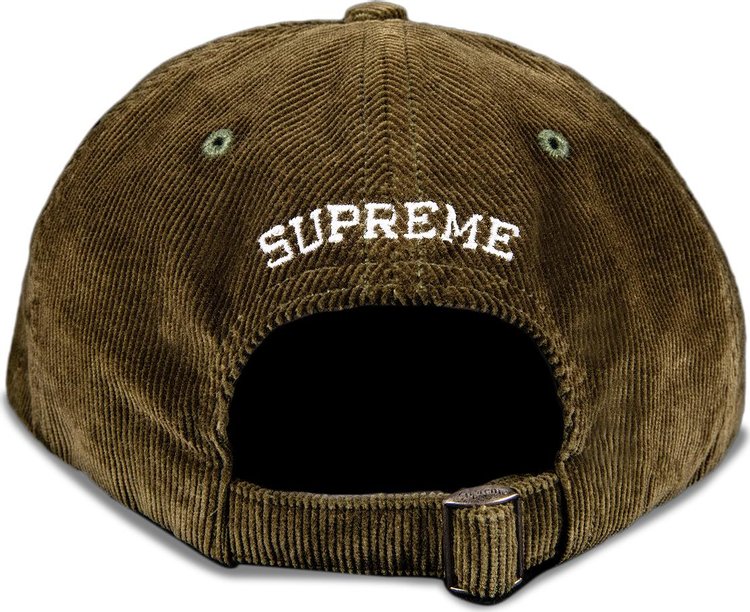 Supreme Fine Wale Corduroy S Logo 6 Panel Olive