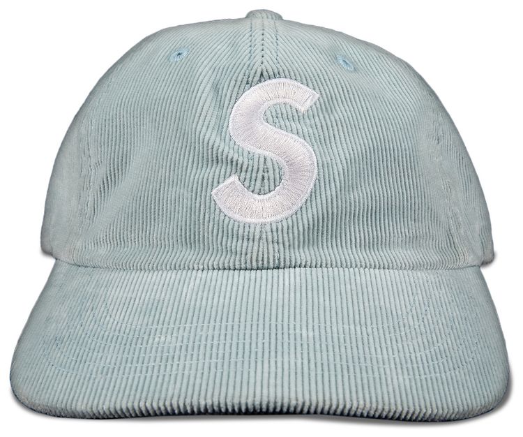 Supreme Fine Wale Corduroy S Logo 6 Panel Light Blue