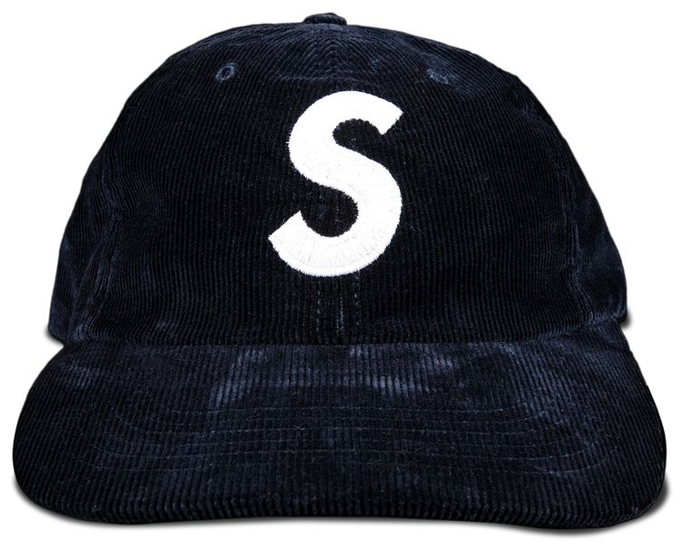 Supreme Fine Wale Corduroy S Logo 6 Panel Navy