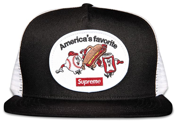 Supreme Americas Favorite Mesh Back 5 Panel Black