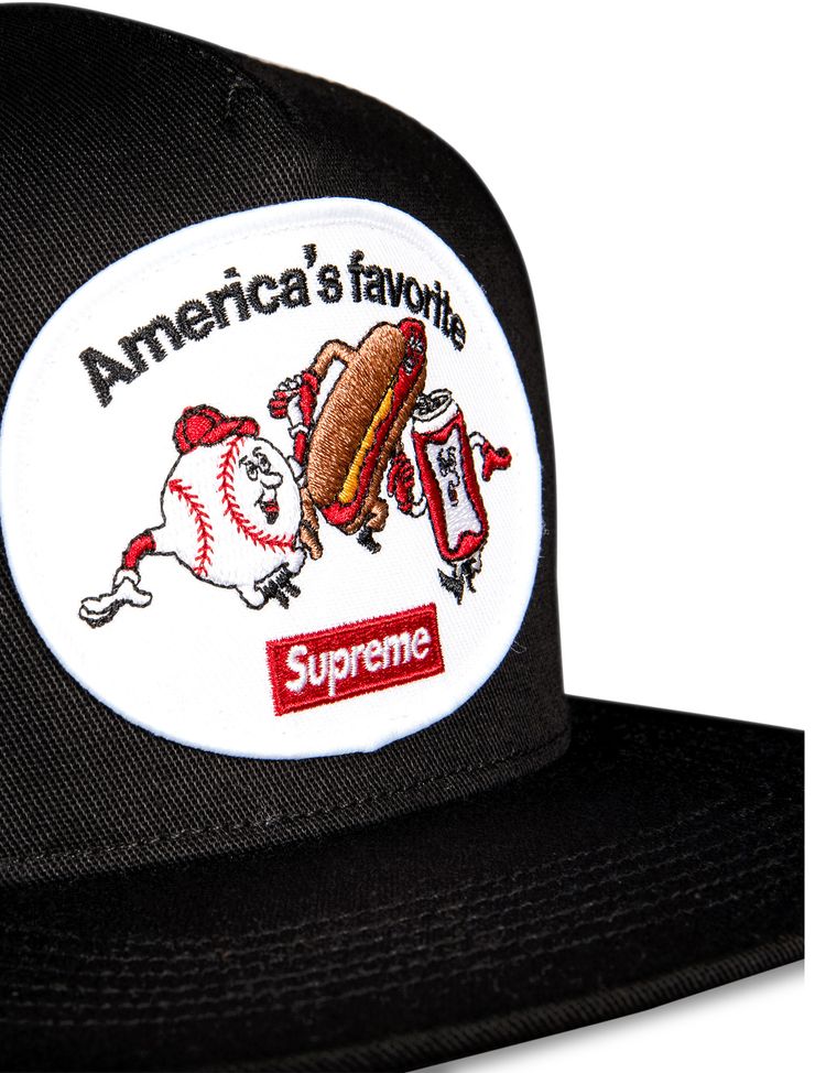 Supreme Americas Favorite Mesh Back 5 Panel Black