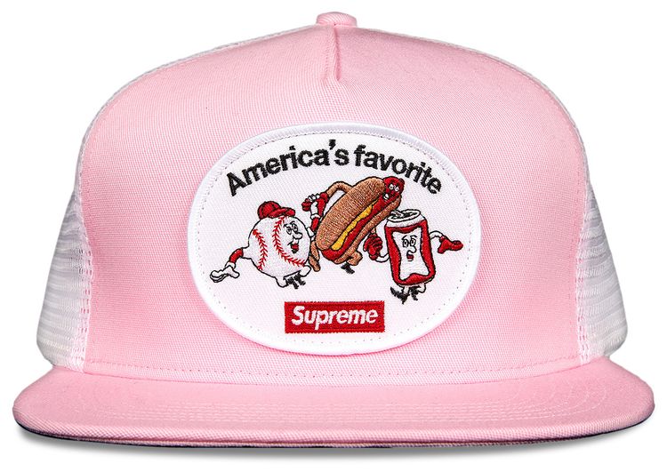 Supreme Americas Favorite Mesh Back 5 Panel Pink