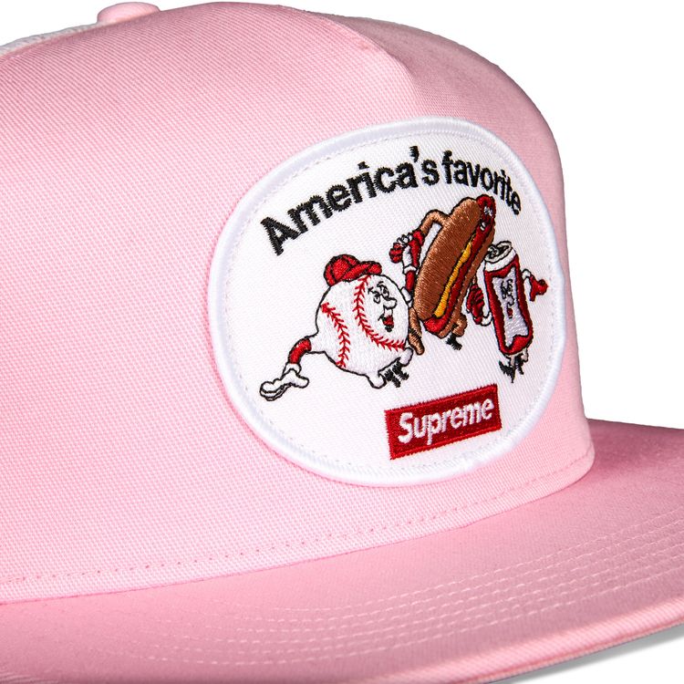 Supreme Americas Favorite Mesh Back 5 Panel Pink