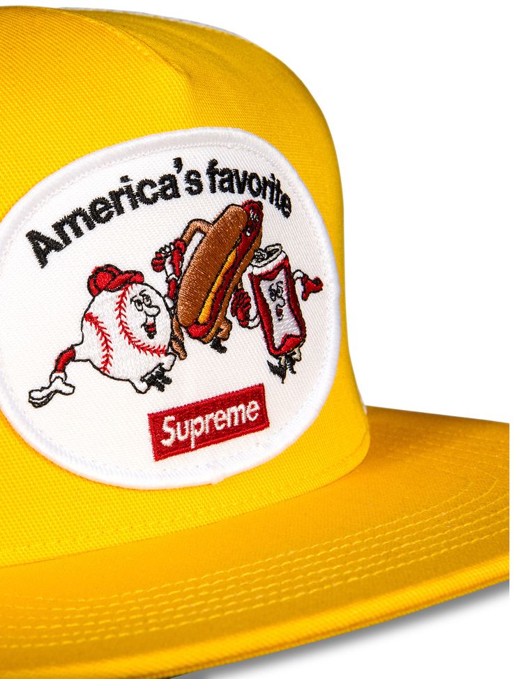 Supreme Americas Favorite Mesh Back 5 Panel Yellow