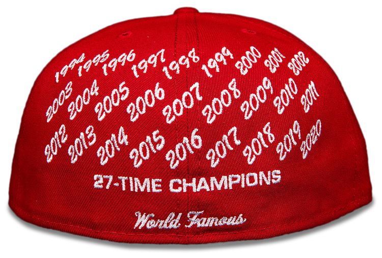 Supreme x New Era Champions Box Logo Hat Red