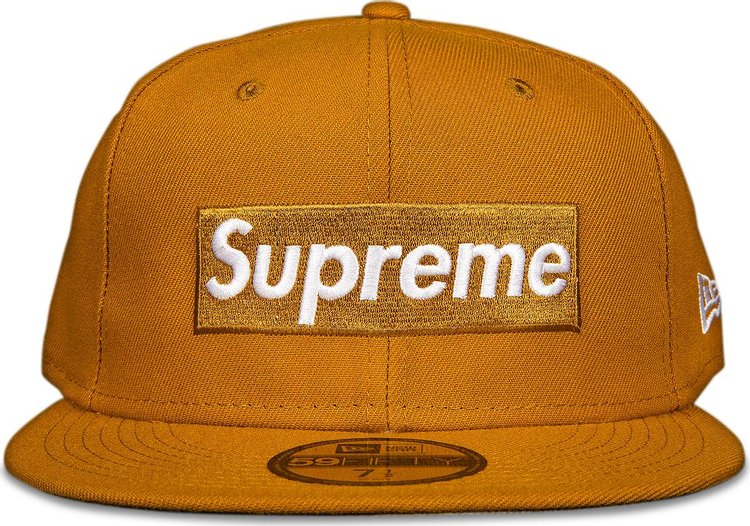 Supreme x New Era Champions Box Logo Hat Wheat