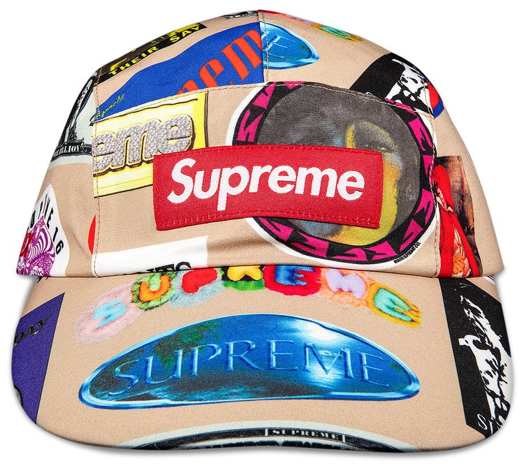 Supreme GORE TEX Long Bill Camp Cap Tan Stickers