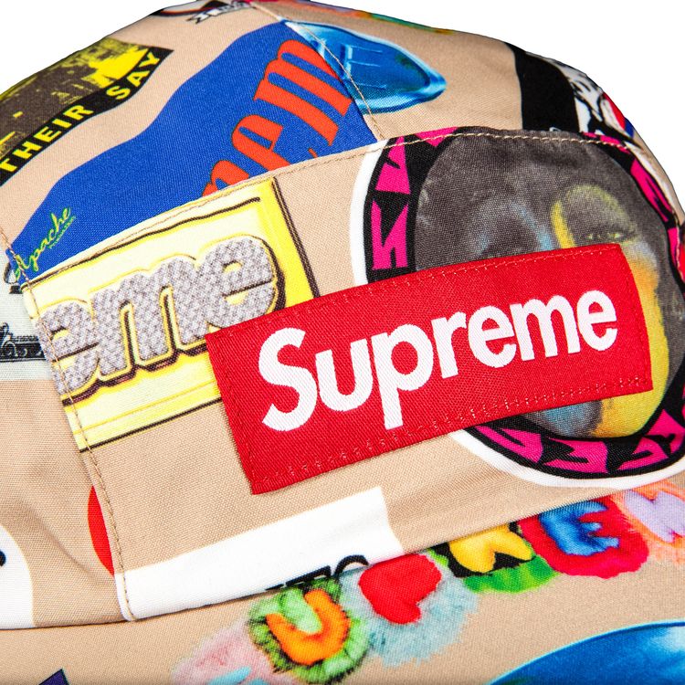 Supreme GORE TEX Long Bill Camp Cap Tan Stickers