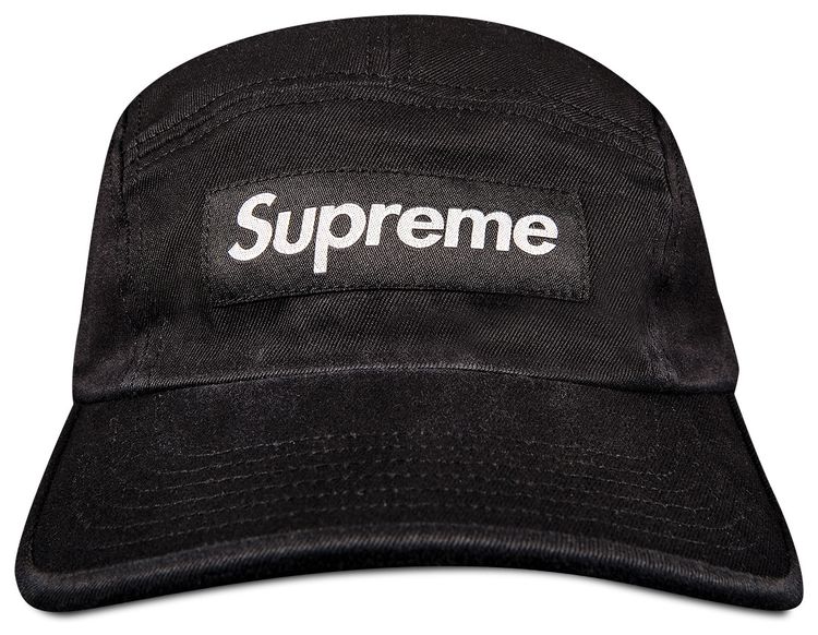 Supreme Washed Chino Twill Camp Cap Black