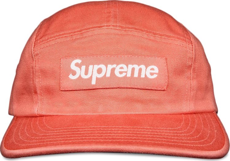 Supreme Washed Chino Twill Camp Cap 'Coral'