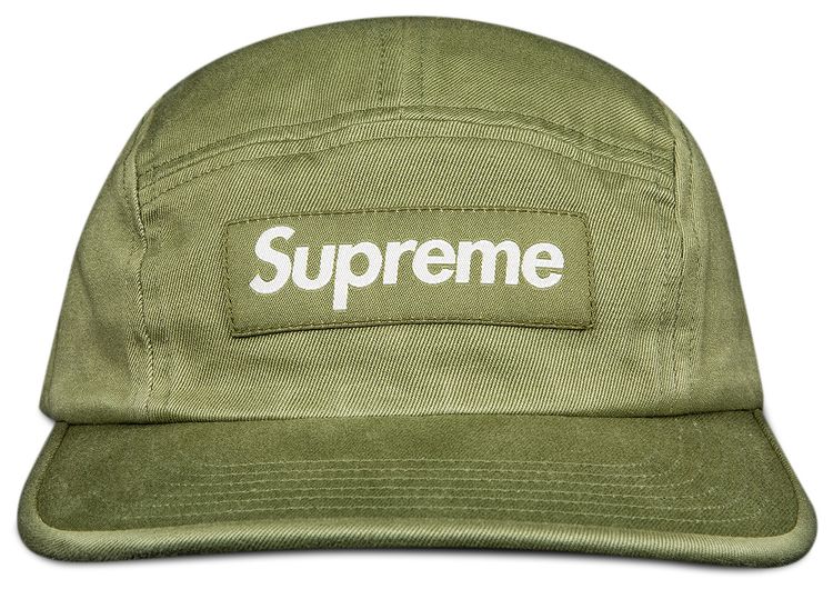 Supreme Washed Chino Twill Camp Cap Light Olive