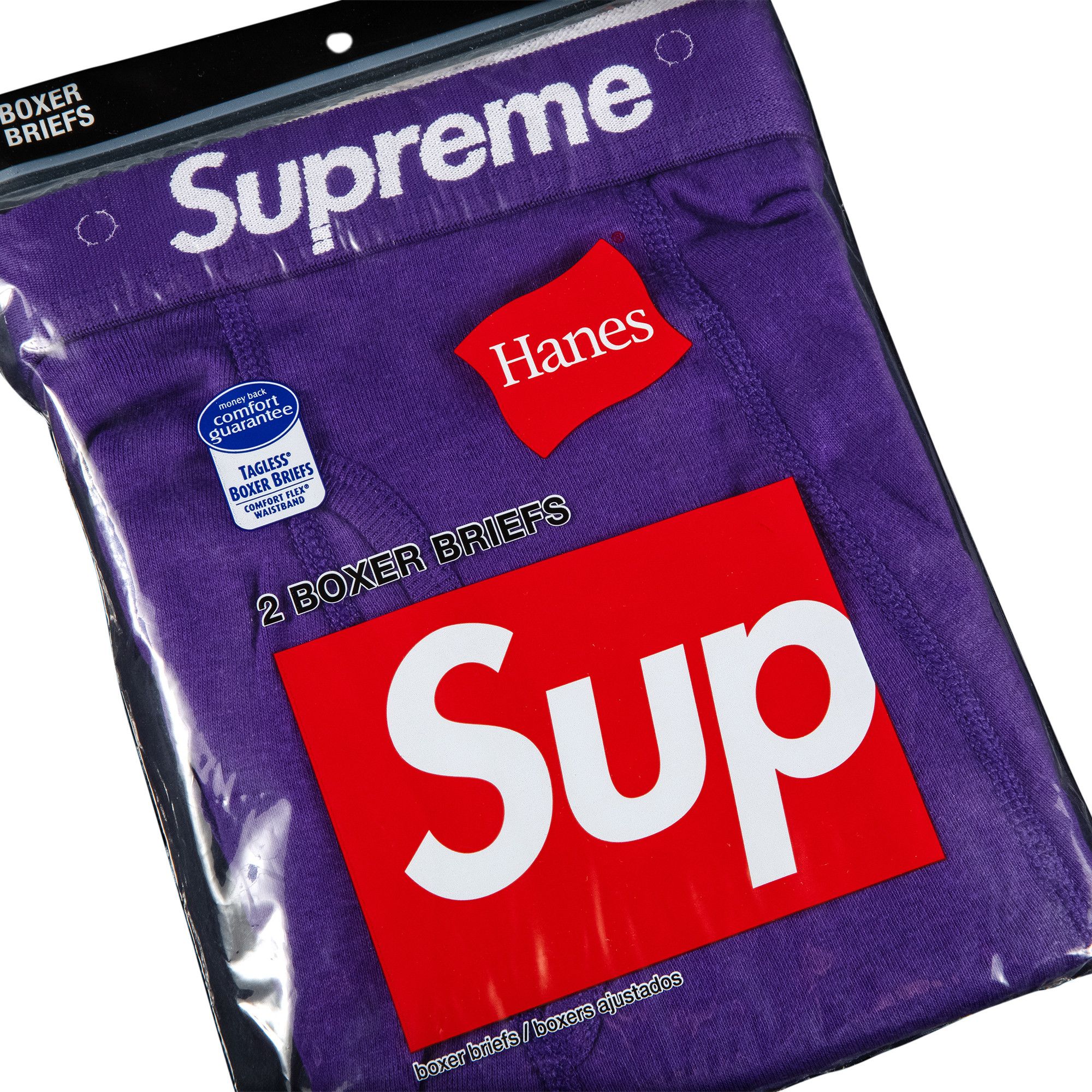 Buy Supreme x Hanes Boxer Briefs (2 Pack) 'Purple' - SS21A33