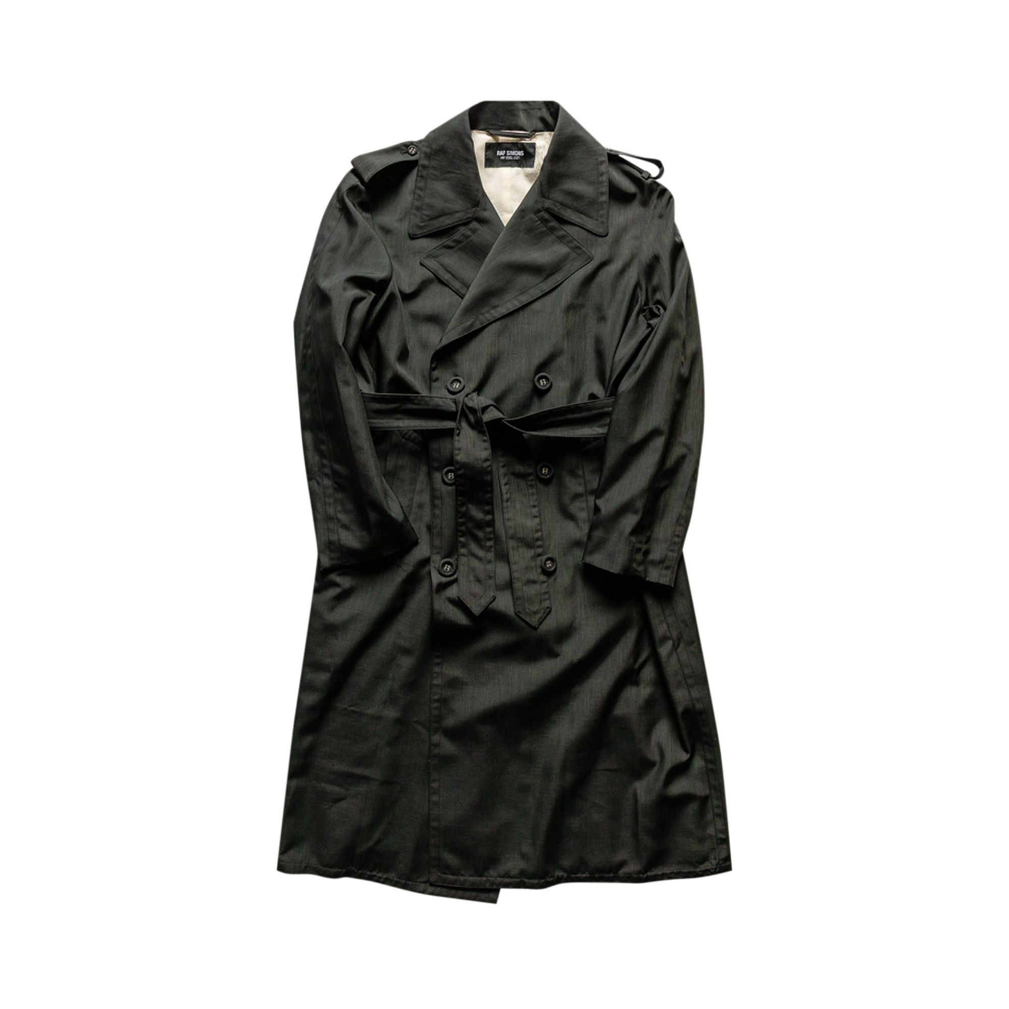 Buy Raf Simons Belted Nylon Trench Coat Black 202 641 30007 00066 GOAT