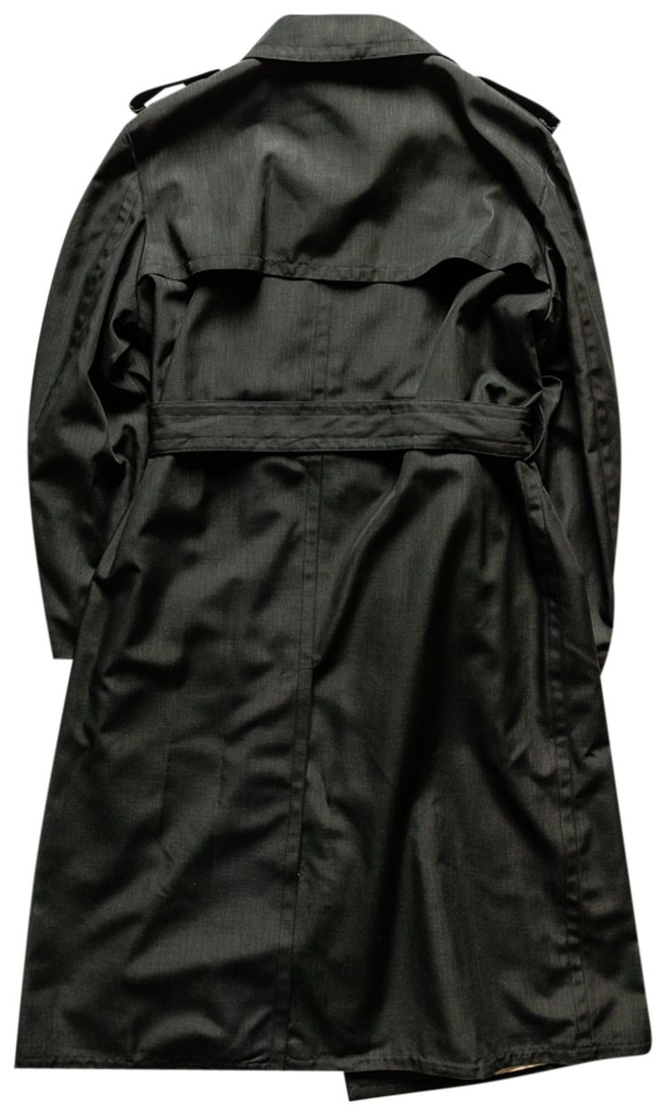 Raf Simons Belted Nylon Trench Coat Black