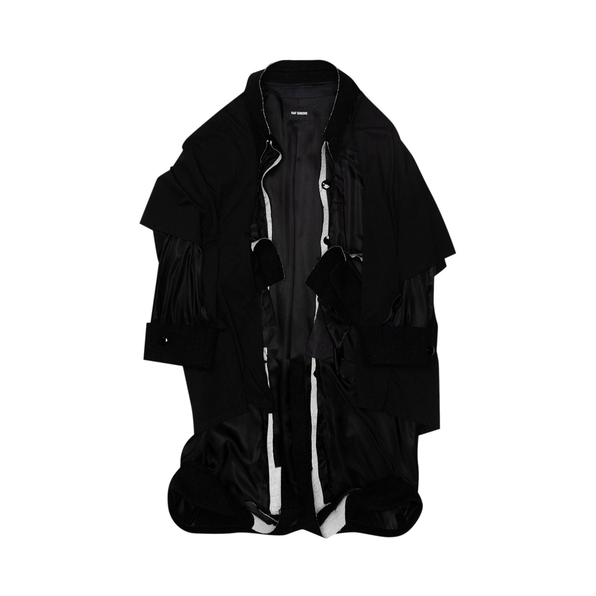 Buy Raf Simons Deconstructed Lining Coat 'Black' - 100 48O 7785