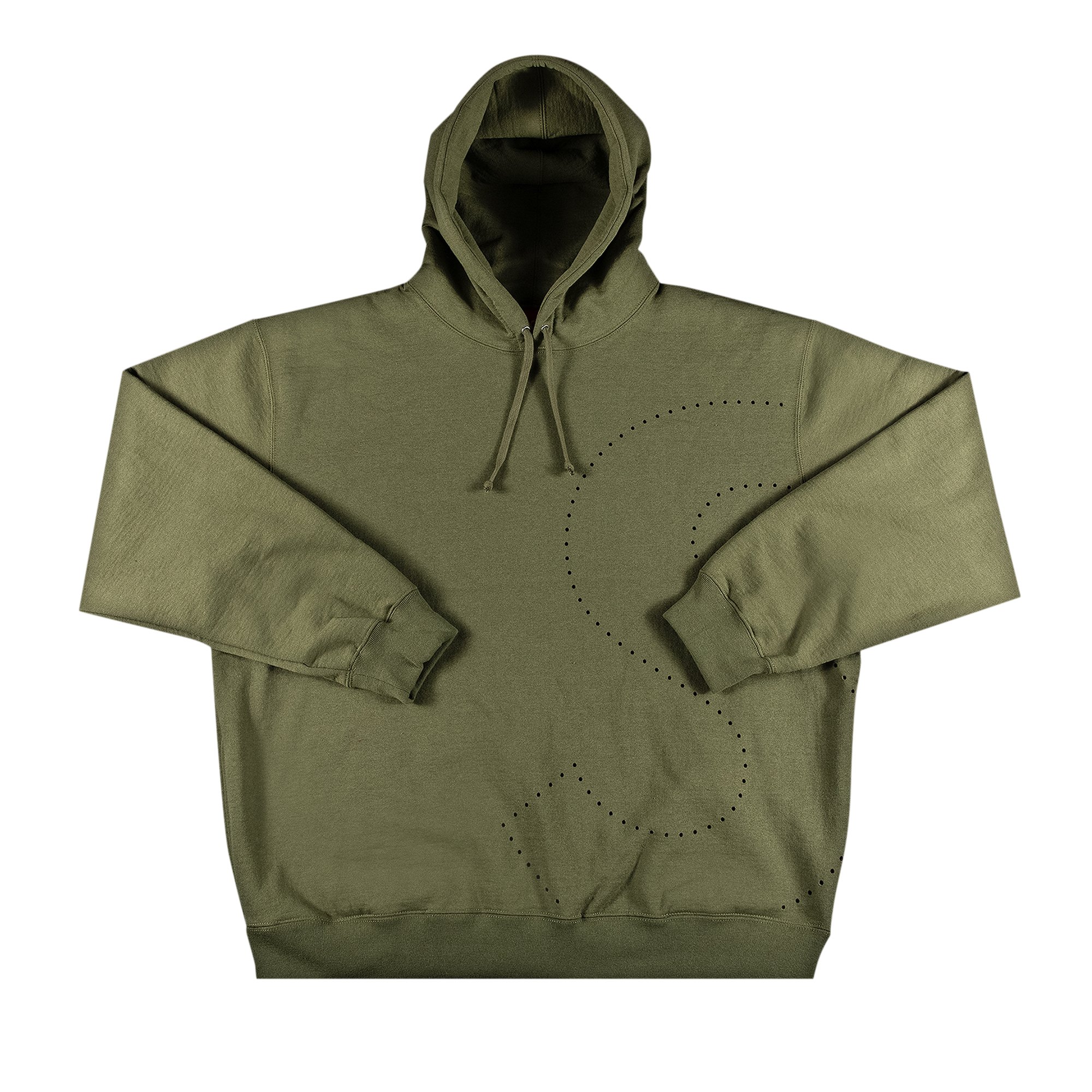 Supreme Laser Cut S Logo Hooded Sweatshirt 'Light Olive'