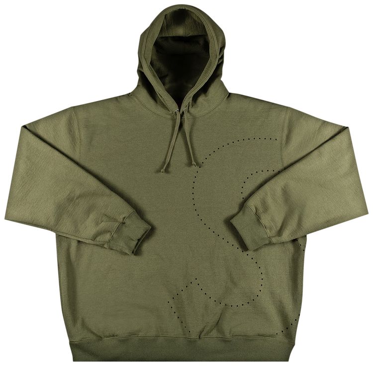 Supreme Laser Cut S Logo Hooded Sweatshirt Light Olive