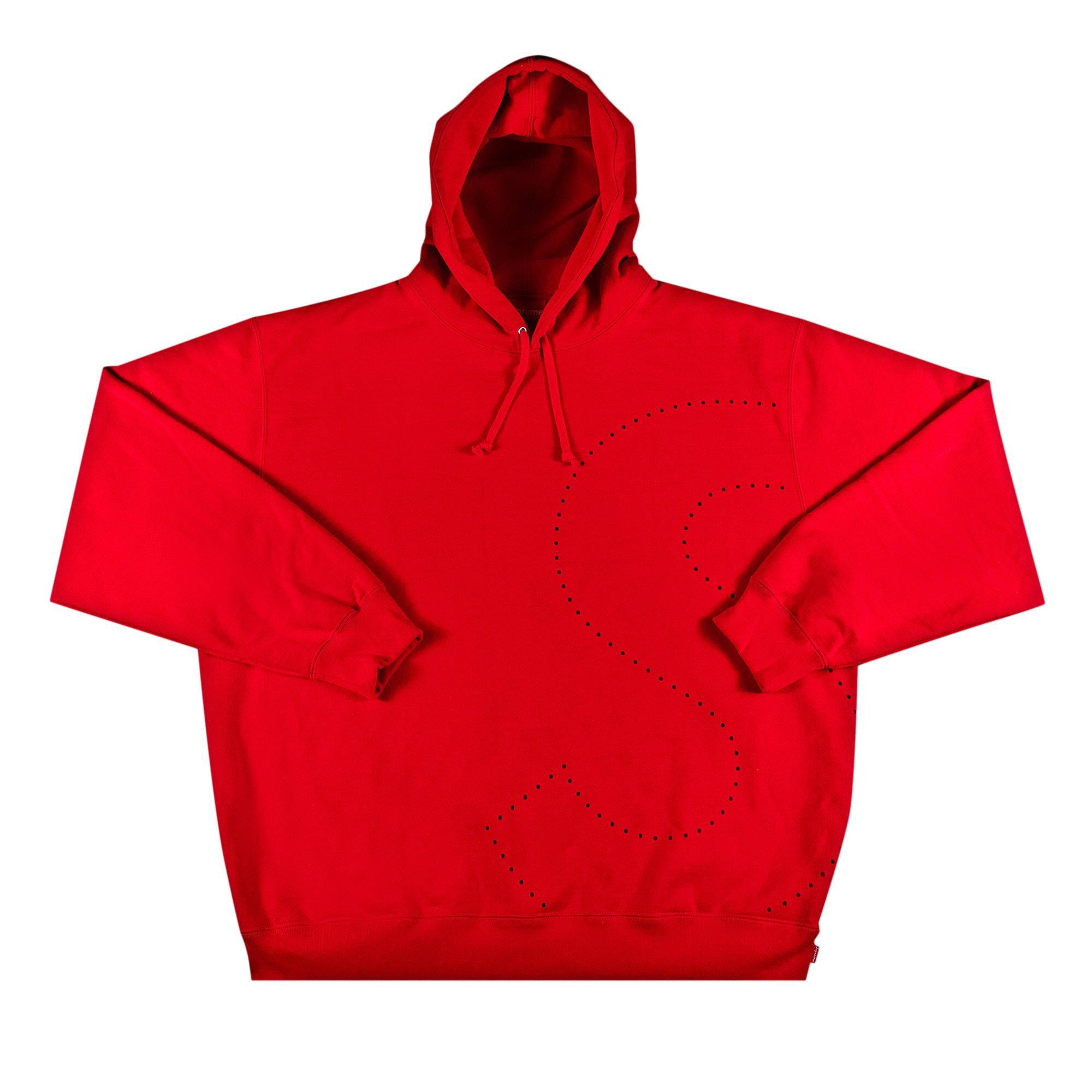 Supreme Laser Cut S Logo Hooded Sweatshirt 'Red'