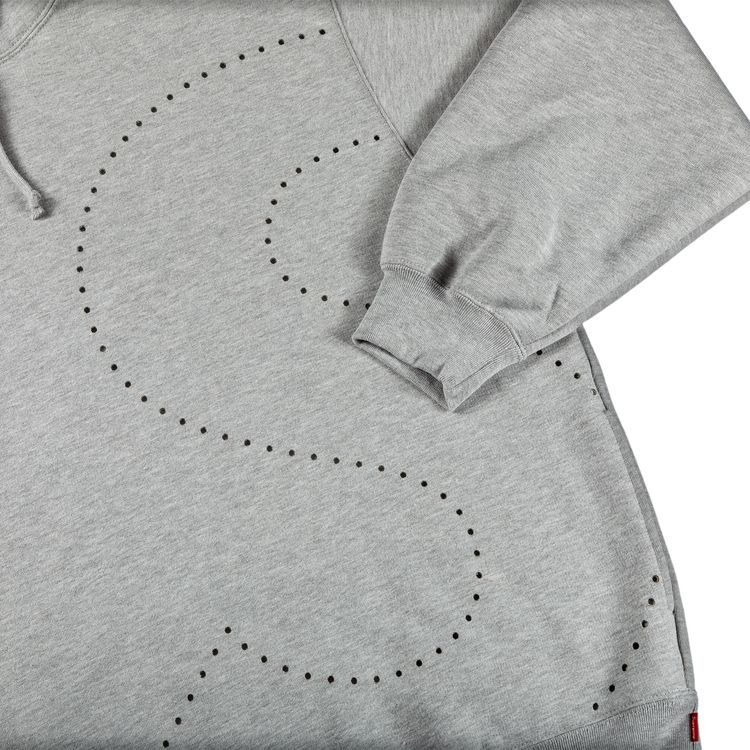 Supreme Laser Cut S Logo Hooded Sweatshirt Heather Grey