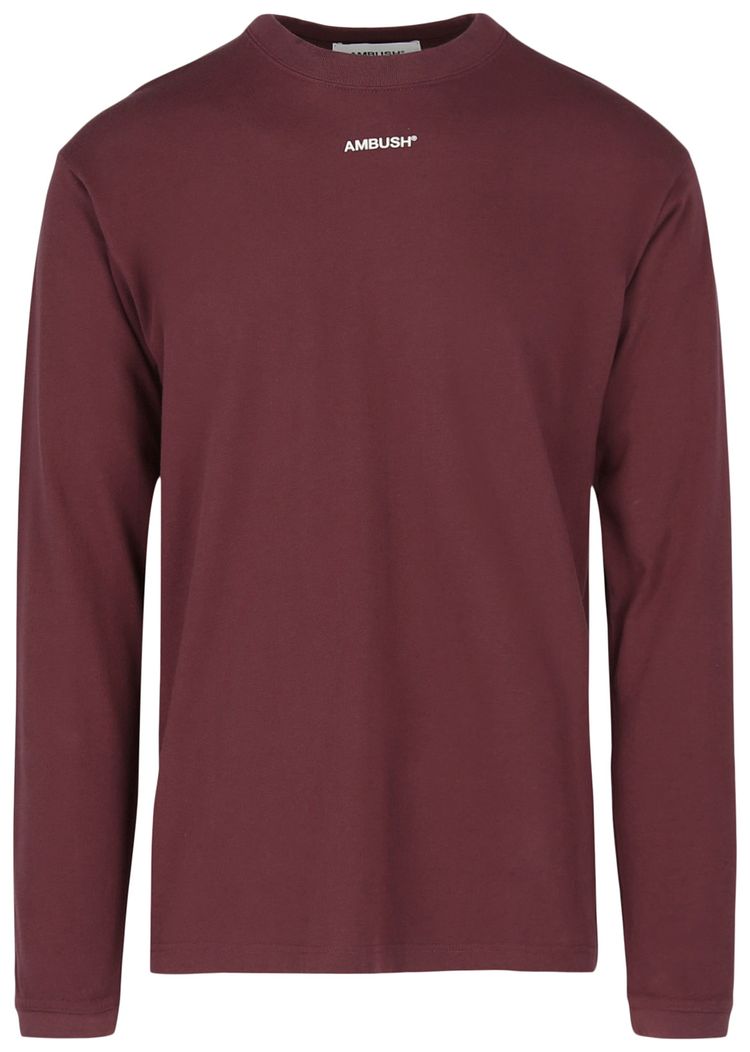 Ambush Long Sleeve Logo Tee Wine