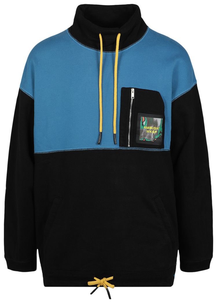 Ambush Two Tone Logo Patch Sweatshirt BlackMulticolor