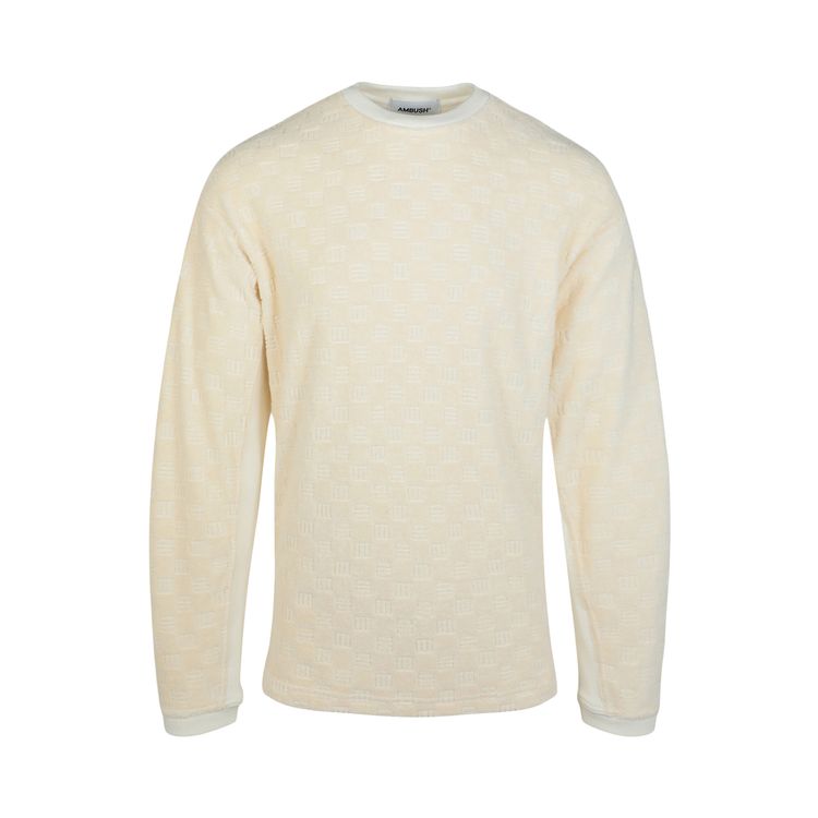 Ambush Monogram Crewneck Sweatshirt White