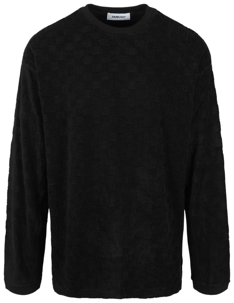 Ambush Monogram Crewneck Sweatshirt Black