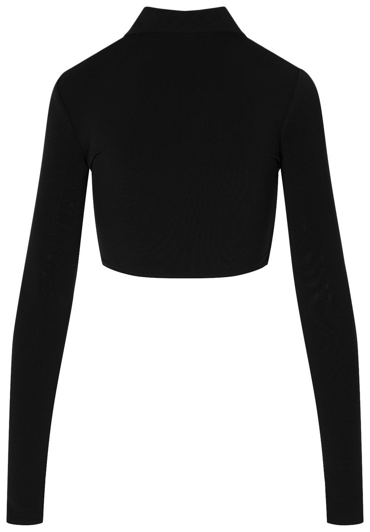 Ambush Zip Up Cropped Top BlackWhite