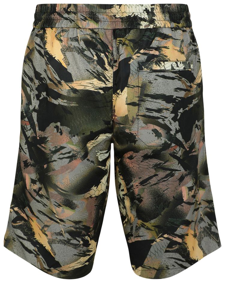 Heron Preston Sweatshorts Camouflage Green