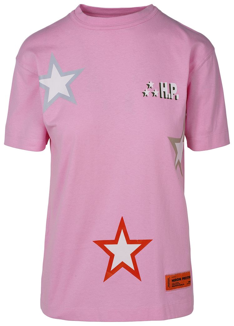 Heron Preston Star Printed Crewneck T Shirt Pink