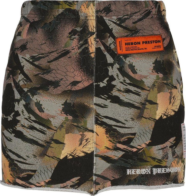 Heron Preston Logo Patch Skirt Camouflage