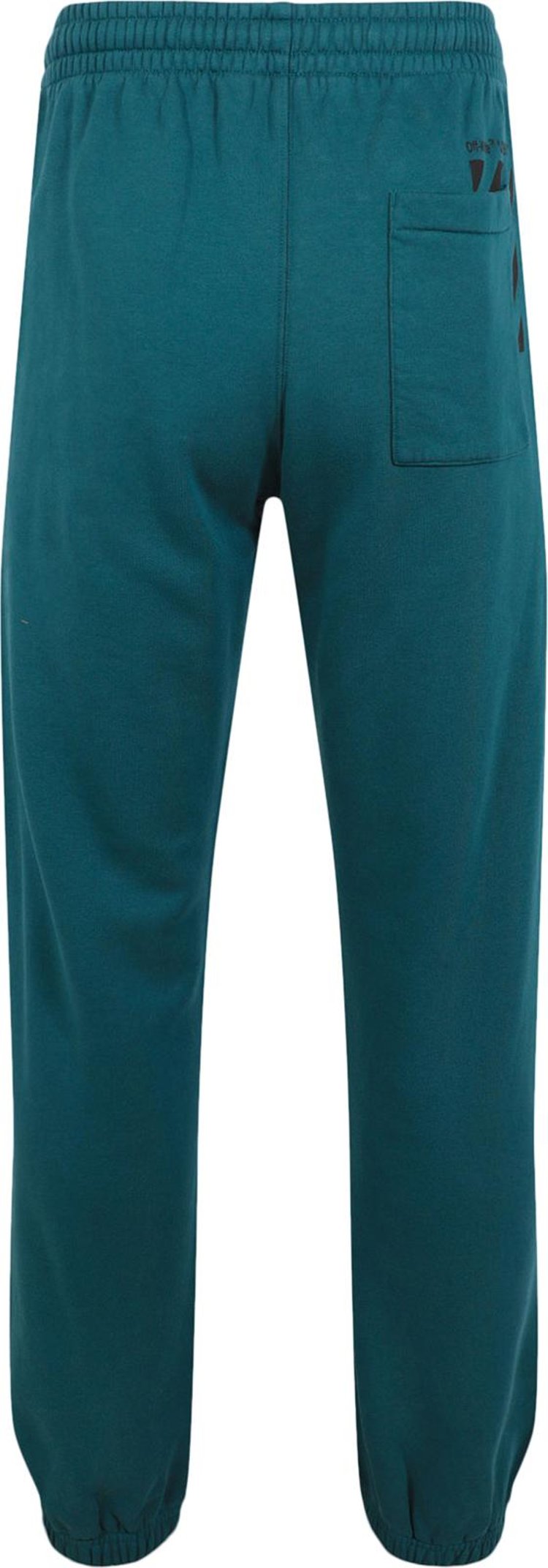 Off White Elastic Waist Jogging Pants Blue