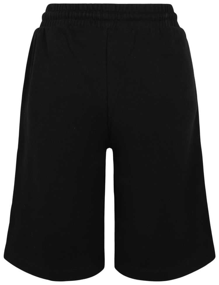 Off White Printed French Terry Shorts Black